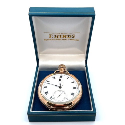 546 - Rolex Gold Plated Lever pocket watch, signed movement, signed dial with roman numerals, minute track... 