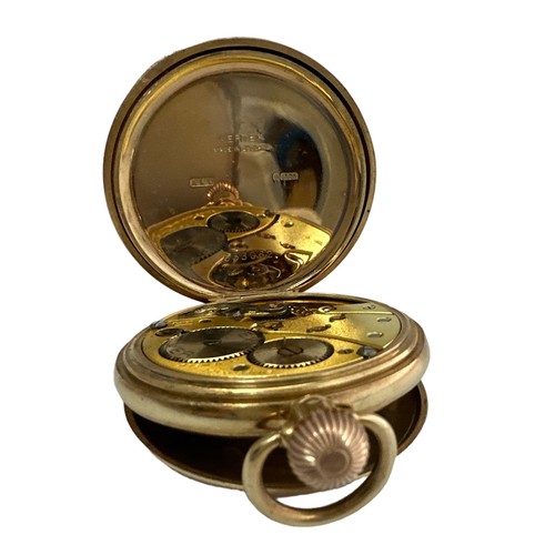 544 - c1930s Vertex Swiss 9ct gold pocket watch, half hunter, Swiss movement, total weight 96.5gms, manual... 