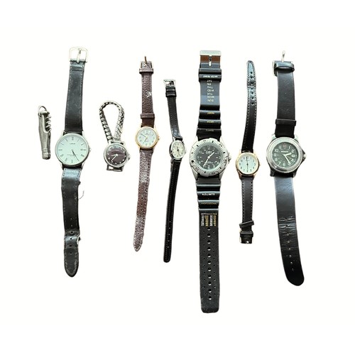 568 - Collection of watches to include fashion watches (8) by Sekonda, Timex, Lorus etc, pocket watch move... 