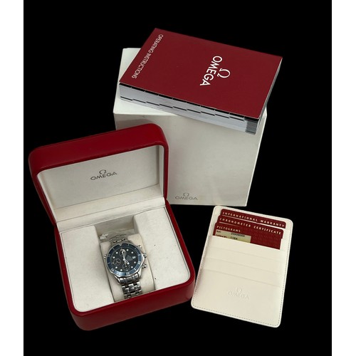 560 - 2005 Omega Seamaster 300 Chronograph automatic wristwatch, box papers and booklets & spare link, in ... 