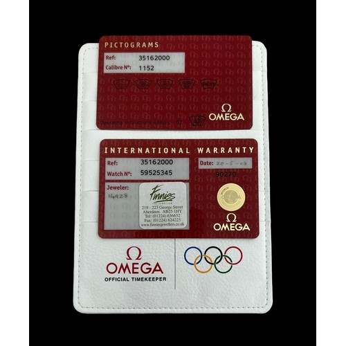 591 - 2008 Omega Speedmaster Beijing Olympic Edition wristwatch, full set, watch no.59525345, box, papers,... 