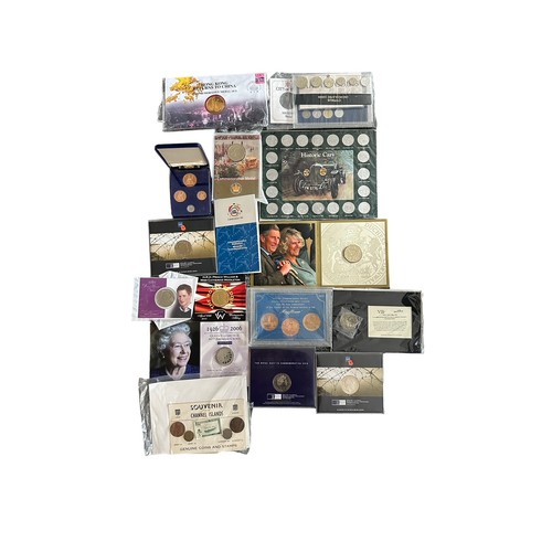 383 - Large collection of modern commemorative medals, many in hard plastic cases, several partially compl... 