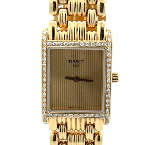 579 - Ladies Rare 18k & Diamond Tissot, 57g Total Weight