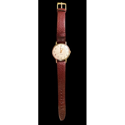 609 - 1960s Smiths Everest 9ct gold wristwatch, made in England, 19 Jewel, manual wind, in working order.