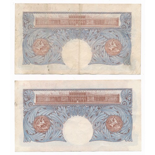 250 - Peppiatt 1940 (29 Mar) £1 Emergency Issue pair with N84D 139336 extremely fine and J16D 095598 very ... 