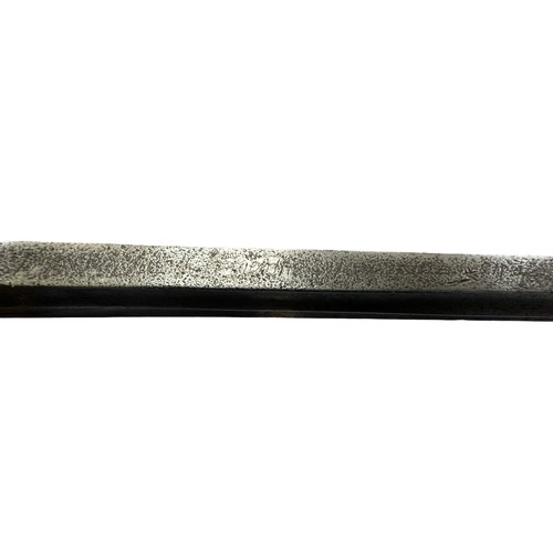 67 - French Waterloo period heavy cavalry troopers sword, single edged spear point blade with double full... 