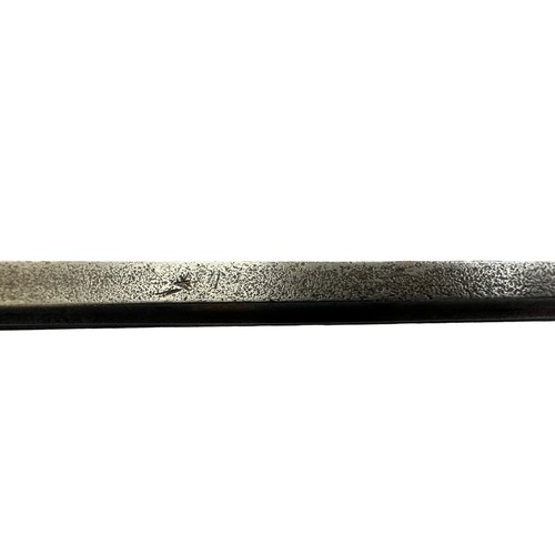 67 - French Waterloo period heavy cavalry troopers sword, single edged spear point blade with double full... 