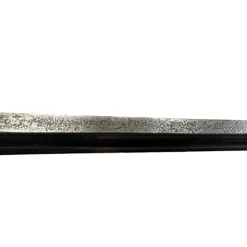 67 - French Waterloo period heavy cavalry troopers sword, single edged spear point blade with double full... 