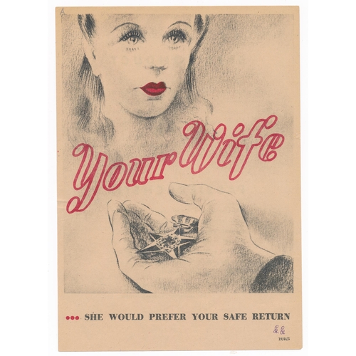 225 - ‘Your Wife… She Would Prefer Your Safe Return’ Second World War airborne German Propaganda leaflet, ... 