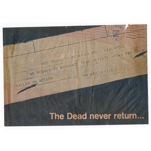 240 - ‘The Dead never return… / … BUT the P.O.W. returns home safely!’ Second World War  airborne German P... 