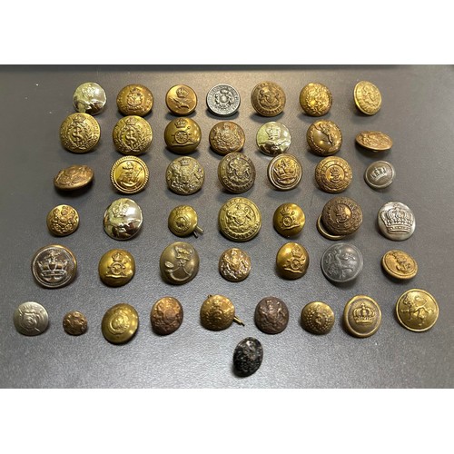 175 - A selection Military buttons, some more interesting, to include; Belfast Corporation (x4), Royal Arm... 