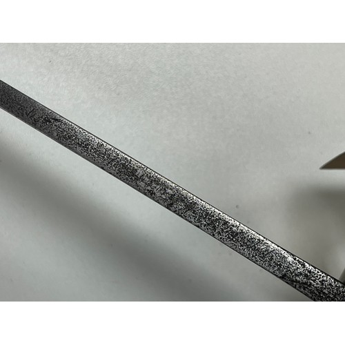 67 - French Waterloo period heavy cavalry troopers sword, single edged spear point blade with double full... 