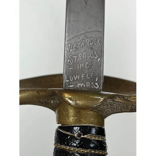 103 - United States of America, American Civil War cavalry sword, complete with scabbard. Leather and wire... 