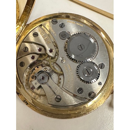 535 - Rolex Pocket Watch, c1929, 18K gold, fully signed case and movement, manual wind, in working order. ... 