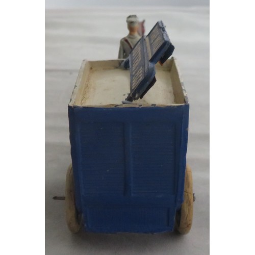 207 - Charbens Express Dairy Horse-Drawn Milk Float, blue and white milk float with 