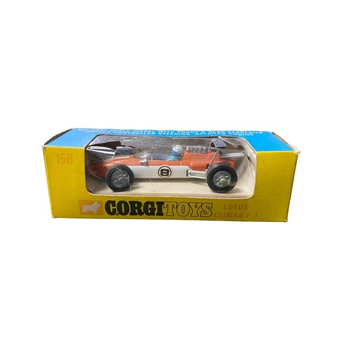 18 - 1960s onwards collection, generally excellent in excellent to good boxes, with Corgi Lotus Climax F1... 