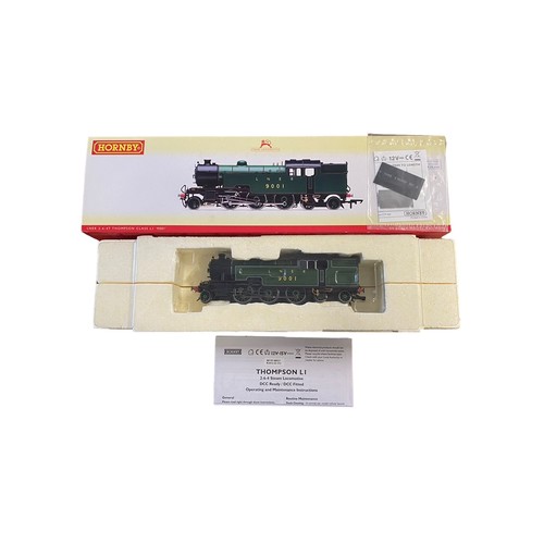 153 - Hornby. DCC Ready LNER green 9001 2-6-4T Thompson L1 locomotive No. R2912, excellent in excellent to... 