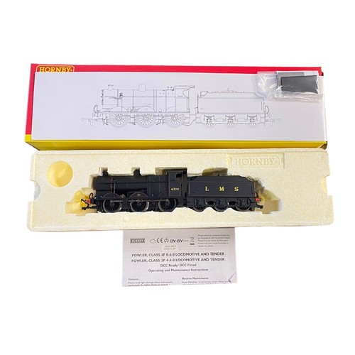 154 - Hornby. DCC Ready LMS black 4312 0-6-0 Class 4F locomotive and tender No. R3030, excellent in excell... 