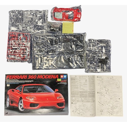 190 - Model kits. Tamiya 1/24th scale Cars unmade plastic kits, generally excellent in excellent to good p... 