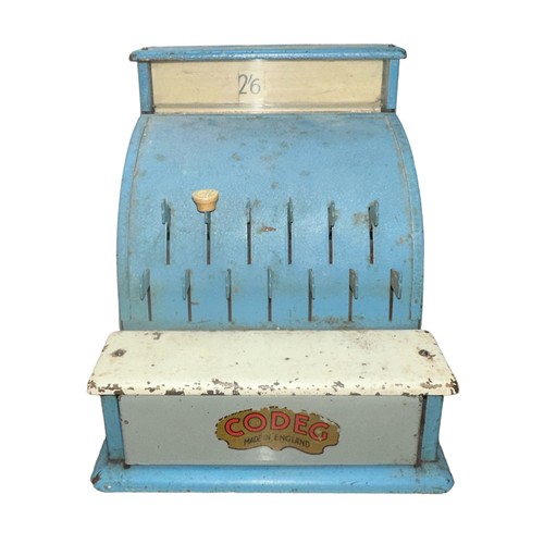 221 - Codeg (Engand). 1950s onwards Toy cash register, generally good (some corrosion). Working mechanism ... 