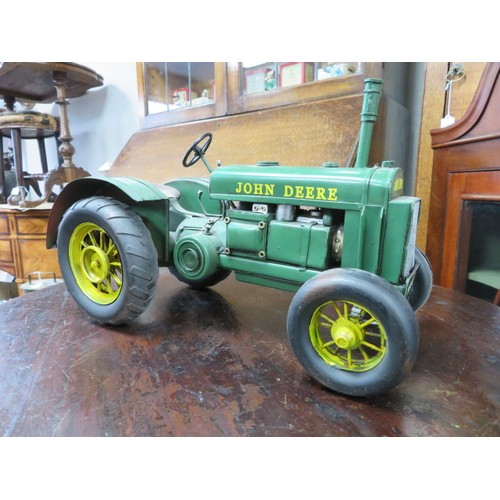 193 - Jayland. Unboxed pair of tinplate tractors, generally good plus, have been displayed and would benef... 