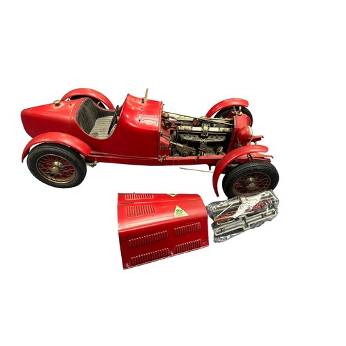 182 - Pocher. 1/8th scale kit-built from metal and plastic kit of 1931 Alfa Romeo 8C 2300 Monza, generally... 