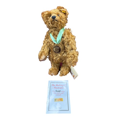 325 - Steiff. 2007 Teddy golden brown mohair, excellent in excellent box (teddy in opened polythene bag), ... 