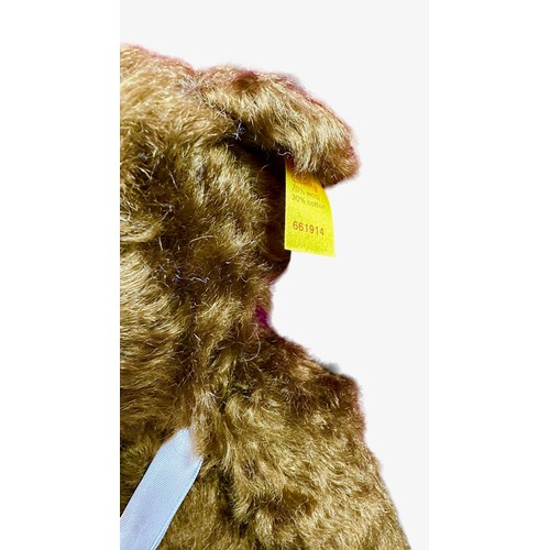 330 - Steiff. 2005 Teddy Bear, brown  mohair, yellow tag 661914, H31cm, excellent in good plus drawstring ... 