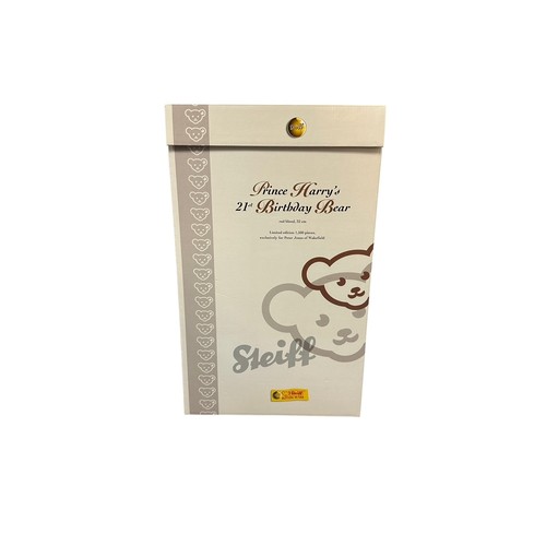 338 - Steiff. Prince Harry 21st Birthday Bear No. 662058, generally excellent in excellent box, exclusive ... 