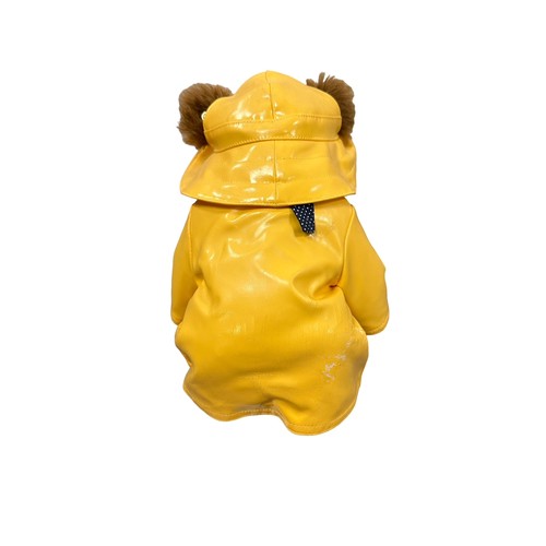 259 - Steiff. RNLI Bear, yellow tag 660443, brown mohair, excellent (good plus yellow raincoat-some wear t... 