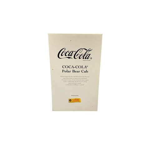 269 - Steiff. Coca Cola Polar Bear Cub, white tag no. 666032, excellent in excellent to good plus box, lim... 