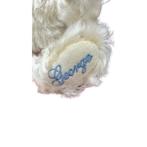 271 - Steiff. Royal Baby white mohair, Teddy Bear, Prince George, exclusive to Danbury Mint, white tag no.... 