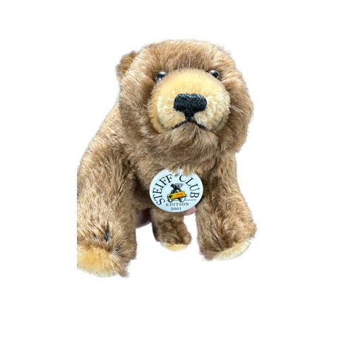 278 - Steiff. Club Edition Growling Bear, 1934 dark brown replica, white tag no. 420252, with Steiff Club ... 