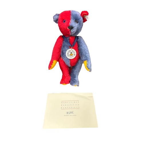 295 - Steiff. Club Edition Harlequin replica 1925 teddy bear, white tag no. 420214, limited production yea... 