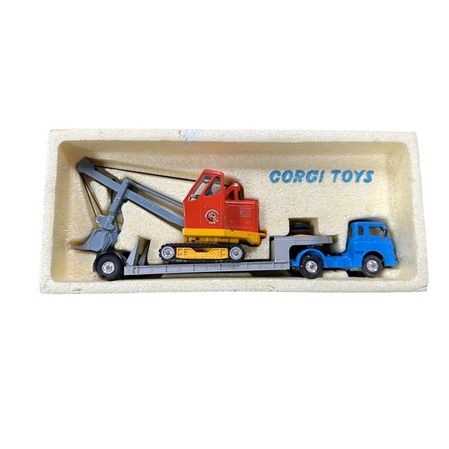 56 - Corgi. Bedford TK Machinery Carrier Gift Set No. GS27, generally excellent in good plus lid and poly... 