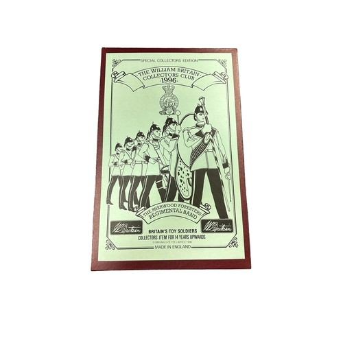 204 - Britains. Sherwood Foresters Collectors Club 1996 The Sherwood Foresters Regimental Band set, genera... 