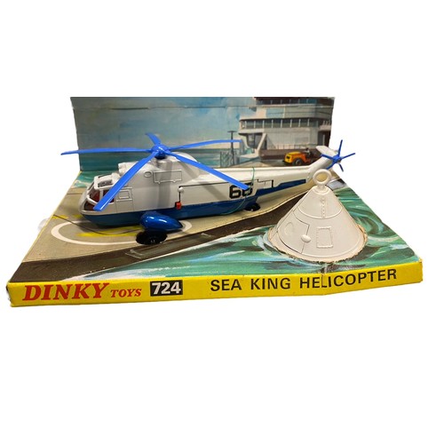 489 - Dinky. Sea King Helicopter No. 724, generally excellent in good plus pictorial box (small tears to e... 