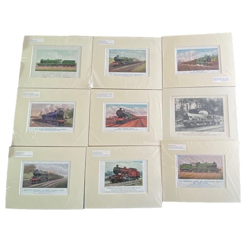 425 - 60+ prints from Railway Magazine colour plates, card mounts in cellophane bags, generally excellent.... 