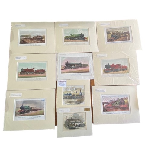 425 - 60+ prints from Railway Magazine colour plates, card mounts in cellophane bags, generally excellent.... 