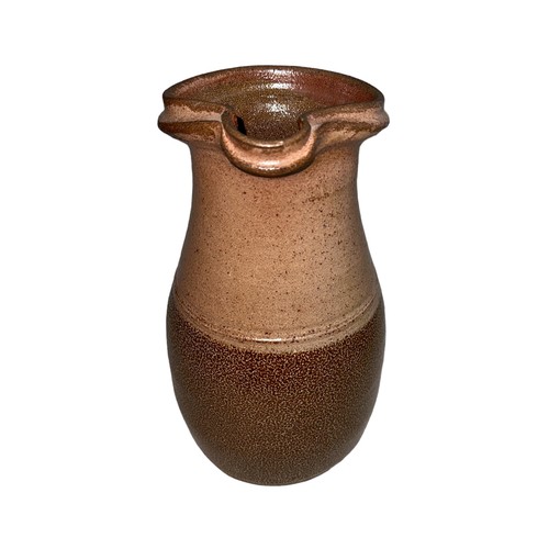 362 - Richard Batterham (1936-2021) stoneware jug, unsigned, with Henley-In-Arden Gallery label to base, 2... 