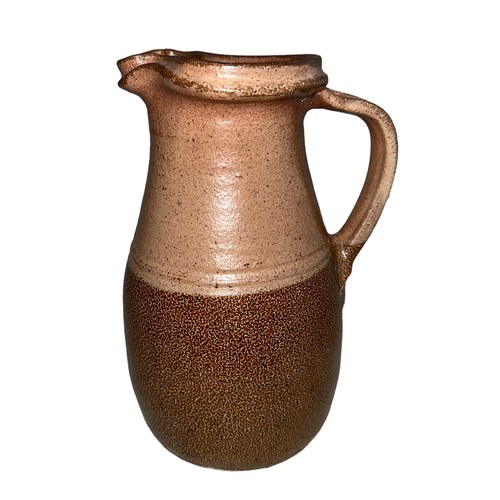 362 - Richard Batterham (1936-2021) stoneware jug, unsigned, with Henley-In-Arden Gallery label to base, 2... 