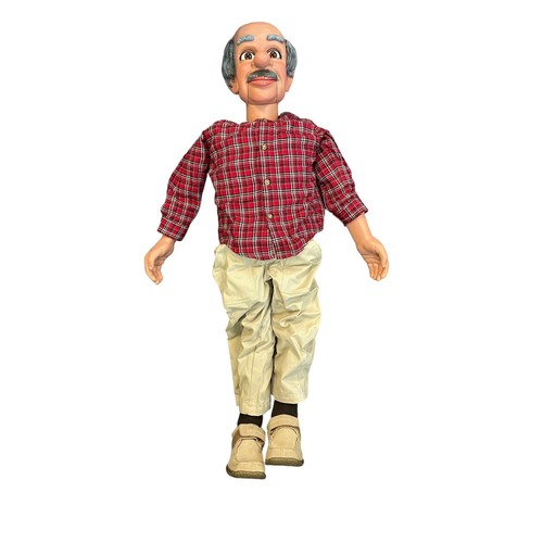 252 - ‘Old Man’ full-size custom made ventriloquist figure of an old man, by Mike Brose (USA) with ‘Mike B... 