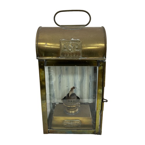 284 - Simpson Lawrence Ltd maritime brass Navigation lamp, with top handle and wall mount to reverse. Lowe... 