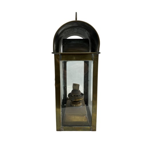 284 - Simpson Lawrence Ltd maritime brass Navigation lamp, with top handle and wall mount to reverse. Lowe... 