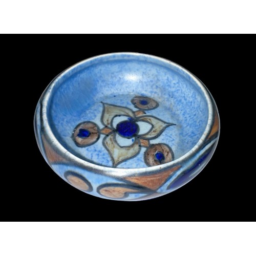 341 - Chameleon Ware trinket or pin dish, Clews & Co Ltd, hand painted, marked L.R 53/113 to base.