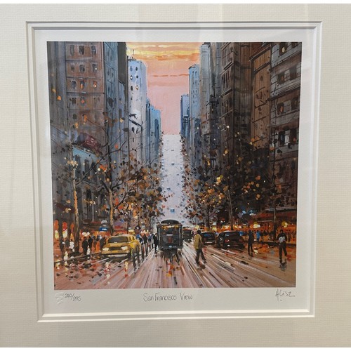 322 - Henderson Cisz (Brazilian, b.1960) – ‘San Francisco View’ limited edition framed print of a San Fran... 