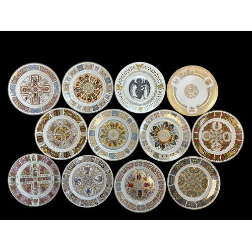 410 - 12 Spode decorative plates  - Conneisseur Collection - The First, Second and Third Canterbury Pilgri... 