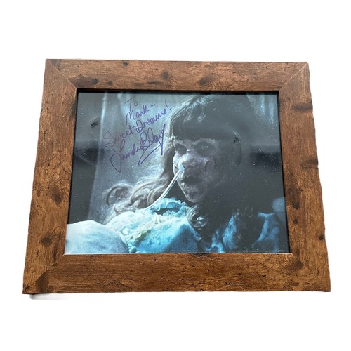 265 - Linda Blair (b.1957) – The Exorcist, framed colour photograph signed by Linda Blair in blue marker ‘... 