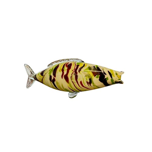 35 - Murano Glass (style) Fish, a group of four decorative Murano Glass colourful fish, varying sizes mea... 