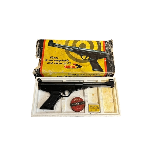 227 - Gamo Falcon .177 Air Pistol. Serial number 692217. With original packaging (outer sleeve has major w... 